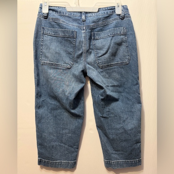Talbots women’s linen crop straight leg jean size 6p - Picture 7 of 14